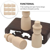LIFKOME Children Toys 30Pcs Unfinished Wooden Peg Dolls, Wooden Figures to Paint Unfinished Wood Peg Dolls with Hats Wooden Figures Peg Dolls for DIY LIFKOME
