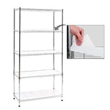 EFINE Chrome 5-Shelf Shelving Unit with Shelf Liners Set of 5, Adjustable, Steel Wire Shelves, 150lbs Loading Capacity Per Shelf, Shelving Units and Catalina Creations