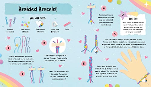 Hearts and Rainbows, Beads and Charms: Craft Kit for Kids WoodArtSupply