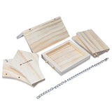 Navaris DIY Bird House Kit - 6.7" x 5.1" x 6.9" Build Your Own Wood Birdhouse Outdoor Garden Bird Table Feeder Box for Wild Birds, Sparrows and More Navaris