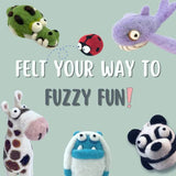 Woolbuddy Needle Felting Kit, Beginner Felting Kit, Felting Tools Included, 40 Colored Felting Wool, Mini Needle Felting Pad, 4 Needle Felting Woolbuddy