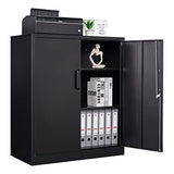 Metal Storage Cabinet Locked Steel Cabinet with 2 Adjustable Shelves Office Cabinet Locking Tool Cabinets Kitchen Storage Cabinet metal locker Small SISESOL