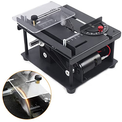 Guaopom Mini Sliding Table Saw, Portable Precision Sliding Table Saws DIY Woodworking Bench Cutting Machine Multifunctional 0-90° Angle Sliding - WoodArtSupply