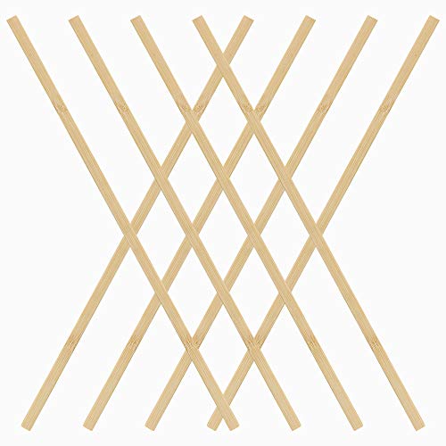 Pllieay 100 Pieces Bamboo Sticks, Wood Strips Wooden Extra Long Sticks for Crafting (15.7 Inches Length × 3/8 Inches Width) - WoodArtSupply