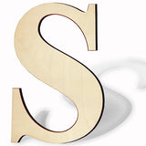 17 Inch Unfinished Wood Letter for Wall Decor, Paintable Thick Wooden Letter for DIY Craft Projects, Blank Wood Alphabet Letter for Birthday, BIUWING