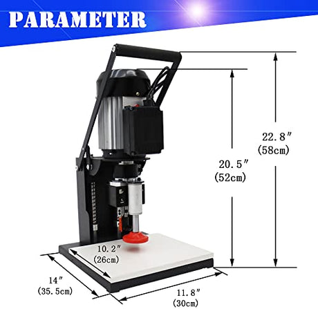 PreAsion Hinge Drilling and Boring Machine, Portable Woodworking Hand-Held Hinge Drilling Machine, Hinge Drilling Machine for Woodworking 110V 1100W PreAsion