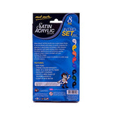 Mont Marte Premium Satin Acrylic Intro Set, 8 Piece, 0.6oz (18ml) Tubes, Semi-Matte Finish, Suitable for Most Surfaces Mont Marte