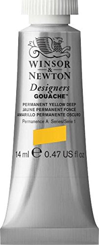 Winsor & Newton W&N Designers Gouache, 14ml tube, Permanent Yellow - WoodArtSupply