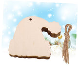 ABOOFAN 50 Pcs Wood Trim Woodsy Decor Christmas Decor Christmas Hanging Santa Hat Christmas Wood Shaped Unfinished Wooden Santa Hat Christmas Pendant ABOOFAN