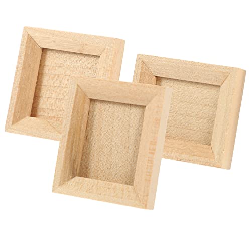 ibasenice 12 Pcs Dollhouse Photo Frame Miniture Decoration Bulk Picture Frames Jewelry Display Stand Decorative Mini Frame Miniature Picture Frame ibasenice