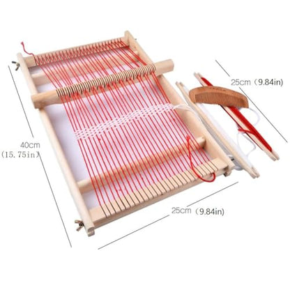 UYISMML DIY Wooden Weaving Loom Kit, Wooden Multi-Craft Weaving Loom Large Frame, DIY Suit Wooden Multifunctional Handcraft Weaving Looms, The Best