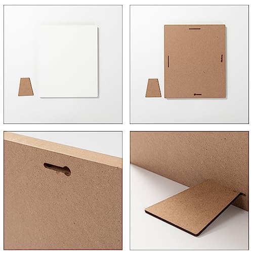 PYD Life 4 Pack Sublimation Photo Frame Home Decor Blanks 10" x 8" Rectangular 0.6 Inch Thickness MDF Hardboard White Wall Hanging with Stand for PYD Life