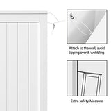 Yaheetech White Wooden Storage Cabinet with 4 Drawers and 1 Cupboard for Bathroom and Entryway Yaheetech