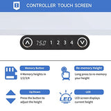 BUNOEM Height Adjustable Electric Standing Desk, 63x30 Height Stand Up Computer Desk,Sit and Stand Home Office Desk with Splice Board (White+Oak Top, BUNOEM