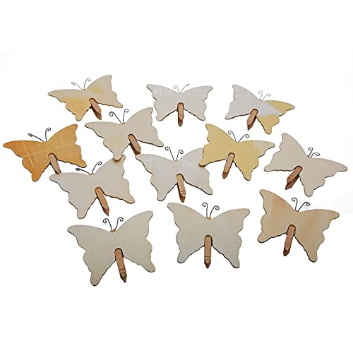 Unfinished Wooden Butterflies (Pack of 12) S&S Worldwide