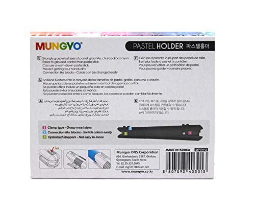 Mungyo Soft Oil Pastels Holder, Chalk Holder 2pcs, Great for various size of pastel ZEESOON