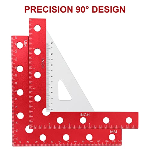 Rumansen Right Angle Clamps, 90 Degree Positioning Squares, 5.5"x5.5" (140mmx140mm) Aluminum Alloy Carpenter Corner Clamps, Clamping Square for - WoodArtSupply