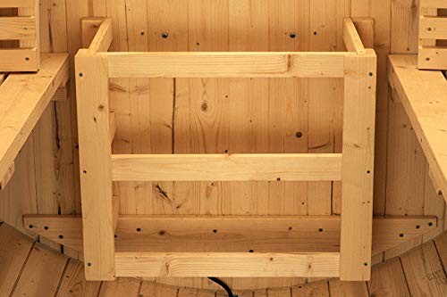 SDI Factory Direct 6' Foot Outdoor Finland Pine 4 Person Wood Barrel Wet Dry Sauna Spa with 6KW Heater SDI Factory Direct