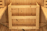 SDI Factory Direct 6' Foot Outdoor Finland Pine 4 Person Wood Barrel Wet Dry Sauna Spa with 6KW Heater SDI Factory Direct