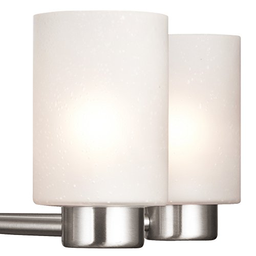 Westinghouse Lighting 6227400 Sylvestre Five-Light Interior Chandelier, Brushed Nickel Finish with Frosted Seeded Glass, 5 Westinghouse Lighting