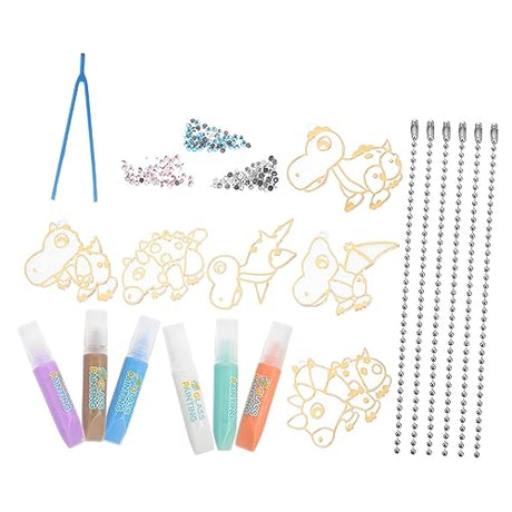 VILLCASE 1 Set No-Bake Glue Painting Kids DIY Crafts Materials Diamond Art Accessories and Tools DIY Pendant Kits Unfinished Crafts for Kids Kid Toys VILLCASE