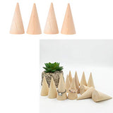 MILISTEN 10pcs Christmas Wood Ornament Wood Cone Large Cardboard Cones Unpainted Cone Shape Cone Craft Wedding Ring Holder unpainted Wood Craft Cone Milisten