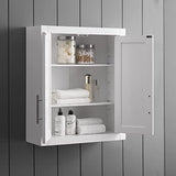 Crosley Furniture Savannah Bathroom Wall Cabinet, White Crosley Furniture
