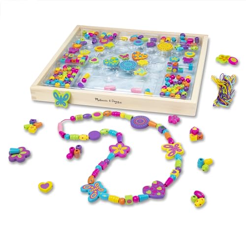 Melissa & Doug Created by Me! Bead Bouquet Deluxe Wooden Bead Set With 220+ Beads for Jewelry-Making, for 4+ years, Multicolor, 9½ - WoodArtSupply