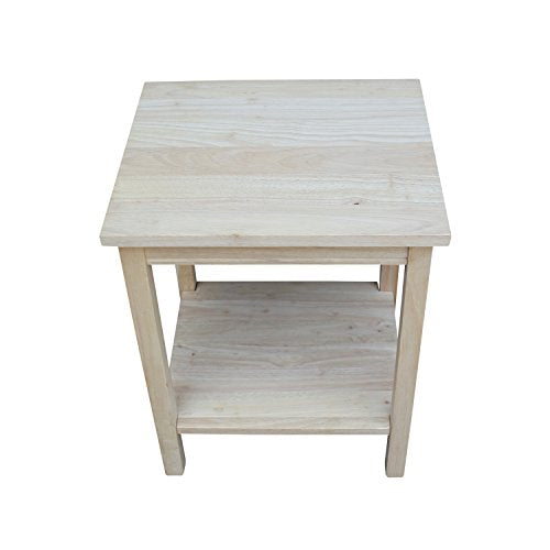 International Concepts Accent Table, 14 L x 16 W x 20 H inches, Unfinished IC International Concepts