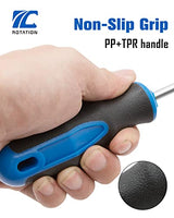 6PCS Magnetic Tip Screwdriver Set, 3 Phillips and 3 Flat, Professional Cushion Grip | 6-Piece Hand Tools Set ROTATION