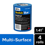 Scotch Painter's Tape Original Multi-Surface Painter's Tape, Blue, Paint Tape Protects Surfaces and Removes Easily, Multi-Surface Painting Tape for ScotchBlue