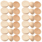 Operitacx 150pcs Half Round Wooden Ball Wood Mini Hemisphere Balls Unfinished Wood Beads Macrame Beads Mini Wood Split Wood Beads Wooden Jewelry Mini Operitacx