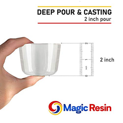 Deep Pour Epoxy Resin for River Table | 6 Gallon (22.8 L) | 2'' DEEP Pour, Casting & Art Epoxy Resin Kit | Low VOC & Low Odor | for River Tables, - WoodArtSupply