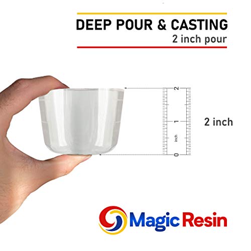 Deep Pour Epoxy Resin for River Table | 3/4 Gallon (2.85 L) | 2'' Deep Pour & Casting Epoxy Resin Kit | Low VOC & Low Odor | for River Tables, Deep Magic Resin