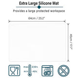 Gartful Extra Large Transparent Silicone Mat, Countertop Protector, 25.2 x 17.7 inches Silicone Sheet for Crafts Resin Jewelry Casting Mat Pad Gartful