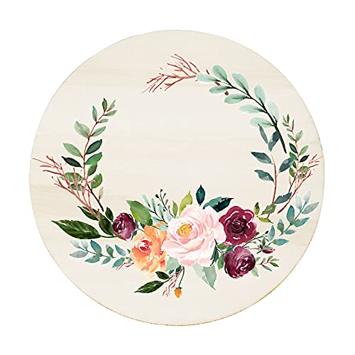 40 PCS 8 Inch Wooden Circles for Crafts, Unfinished Wooden Round Natural Wooden Discs Blank Wood Circle for DIY Crafts, Door Hanger, Painting, Acrux7
