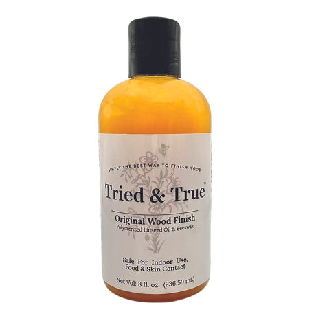 Tried & True Original Wood Finish – 8oz. Bottle – All-Purpose All-Natural Finish for Wood, Metal, Food Safe, Dye Free, Solvent Free, VOC Free, Non Tried & True