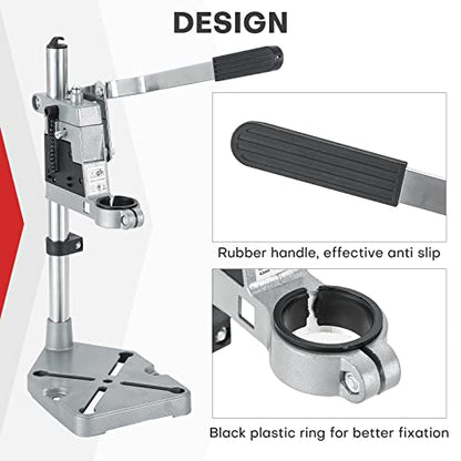 MAOPINER Universal Electric Drill Press Stand Tool Drill Stand Bench Clamp Drill Press Stand for Hand Drill Workstation Repair Tool Clamp - WoodArtSupply