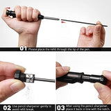 Hiboom 5 Pcs Mechanical Carpenter Pencil, 30 Pcs Refills Needle Nose Tip Hole Marker with Built in Sharpener, Scribe Making Tools for Woodworking, Hiboom