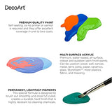 Americana Multi-Surface Satin Favorites Sample Kit for Wood, Metal, Glass, Ceramics, Fabric, Paper, Terra Cotta, Most Plastics and More DecoArt