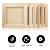 TOYANDONA 6Pcs DIY Wooden Picture Frames, 4. 7x4. 7 inch Unfinished Picture Frames Wood Photo Frames for Kids Adults Arts Crafts DIY Painting TOYANDONA