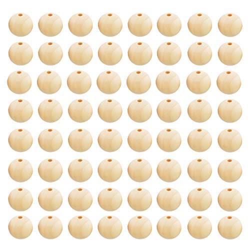 FXSALE 1000pcs 10mm Wood Beads Unfinished Natural Wooden Spacer Beads Round Ball Wood Loose Beads for DIY Craft Jewelry Bracelet Necklace Making - WoodArtSupply