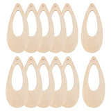 PH PandaHall 40pcs Wooden Earring Pendants, Hollow Teardrop Pendants Blank Unfinished Wooden Dangle Charms for Earrings Necklace Jewelry Making DIY PH PandaHall