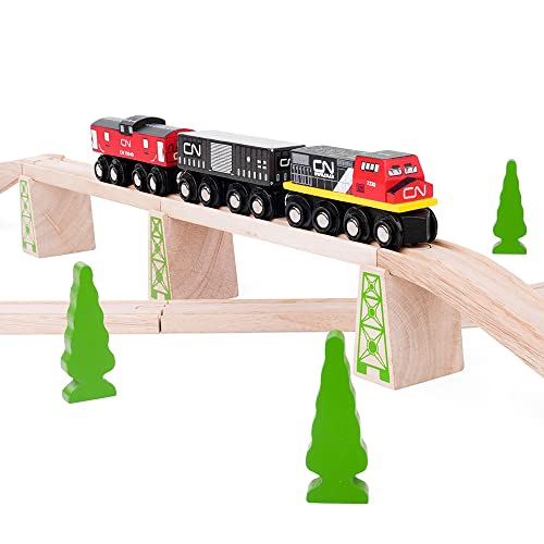 Bigjigs Rail CN Train - Other Major Wooden Rail Brands are Compatible Bigjigs Rail