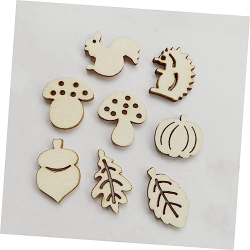 DECHOUS 50pcs Pieces Unfinished Wooden Slices Accessories Unfinished Wooden Animal Figures Hanging Decor Blank Wooden Slices Hanging Ornaments Wooden DECHOUS