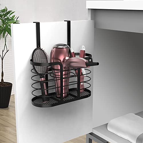 YIGII Hair Tool Organizer - Dryer Holder/Blow Holder Cabinet Door, Bathroom Care & Styling Tools Storage Basket for Dryer, Flat Irons, Curling YIGII