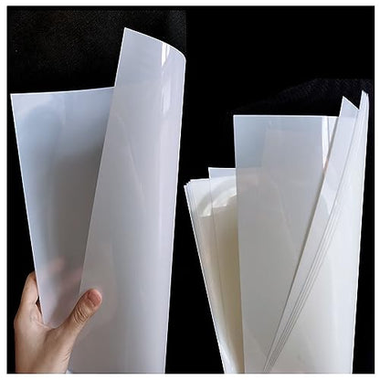 7.5mil Blank Mylar Sheets for Stencil, 8PCS 12x24 inch Milky Translucent PET Blank Stencil Making Sheet, Blank Mylar Templates for Cutting Machines, Cricut, Silhouette, Template Material