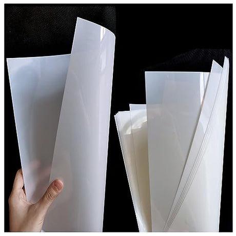 7.5mil Blank Mylar Sheets for Stencil, 8PCS 12x24 inch Milky Translucent PET Blank Stencil Making Sheet, Blank Mylar Templates for Cutting Machines, Qulinshine