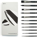 ARTIFY 12 PCS Watercolor Brushes, Synthetic Nylon Paint Brushes for Watercolor, Acrylic, Gouache & Oil Painting, Includes Detail Paint Brushes, ARTIFY art supplies