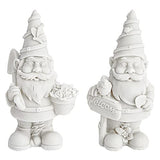 2 Pack Ceramics to Paint - Paint Your Own Garden Gnome Statues, Blank Paintable Ceramics for Adults (5 in) Bright Creations